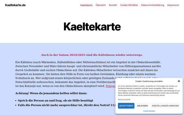 kaeltekarte.de
