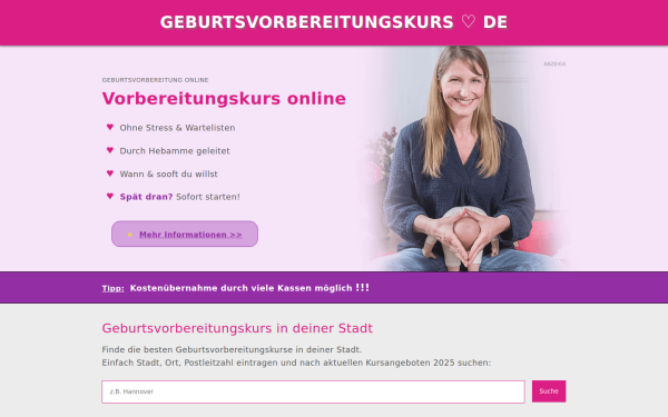 www.geburtsvorbereitungskurs.de