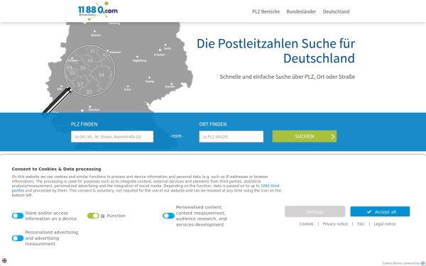 www.postleitzahlen.de