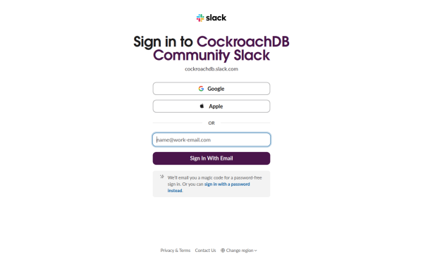 cockroachdb.slack.com