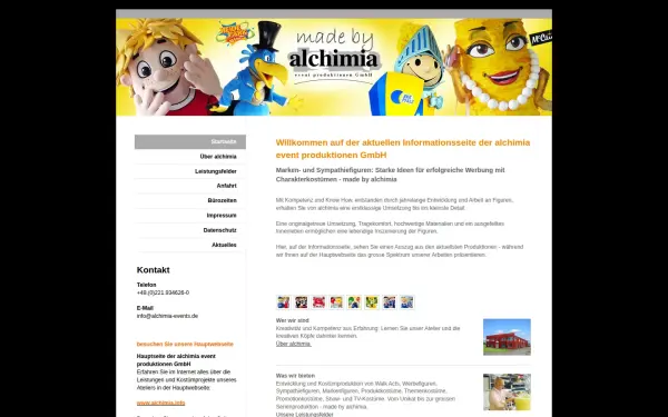 www.alchimia-maskottchen-aktuell.de