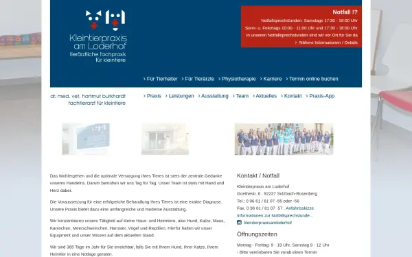 www.kleintierpraxisamloderhof.de