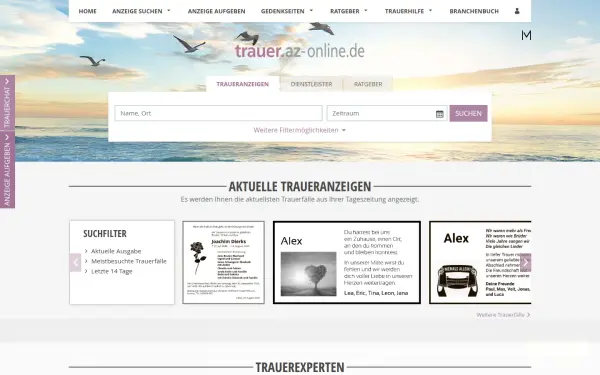 trauer.az-online.de