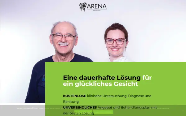 arenazahnklinik.de