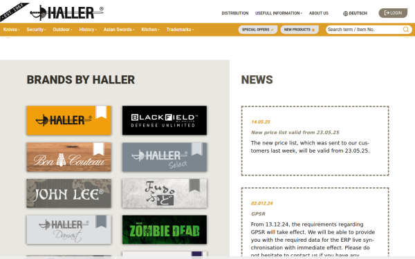 www.haller-stahlwaren.de