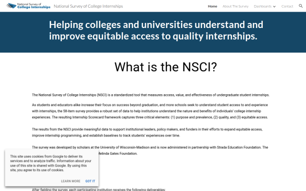 www.collegeinternshipsurvey.org