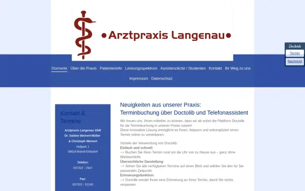 www.arztpraxislangenau.de