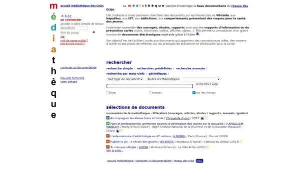 mediatheque.lecrips.net