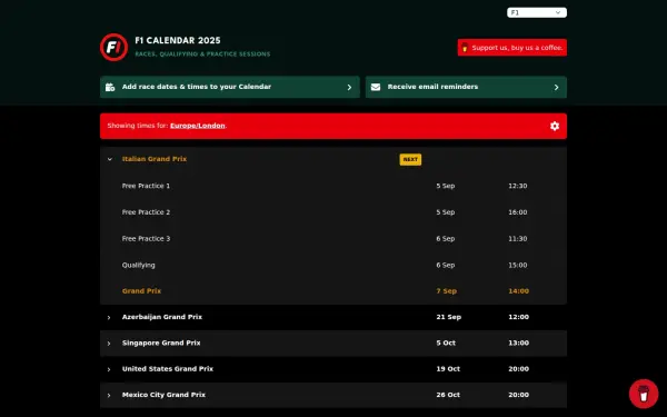 f1calendar.com