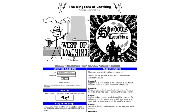 www.kingdomofloathing.com