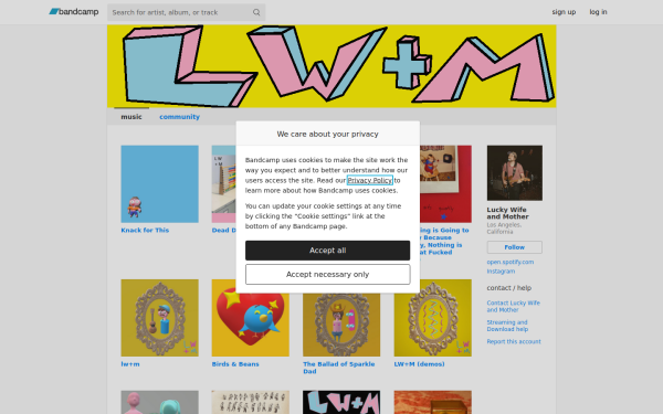 luckywifeandmother.bandcamp.com
