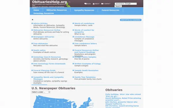 obituarieshelp.org