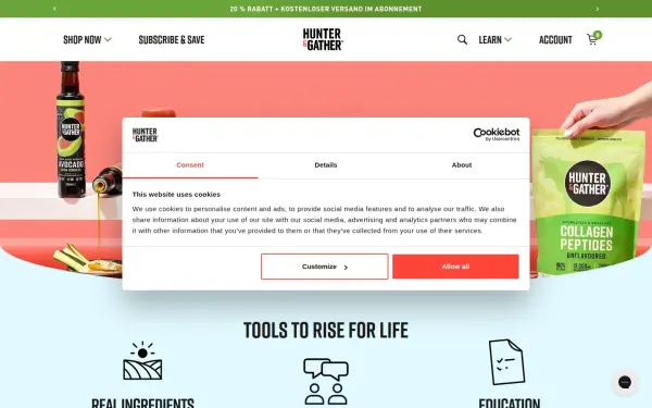 hunterandgatherfoods.com