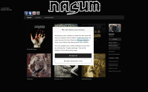 nasum.bandcamp.com