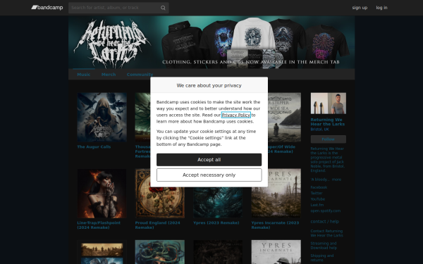 returningwehearthelarks.bandcamp.com
