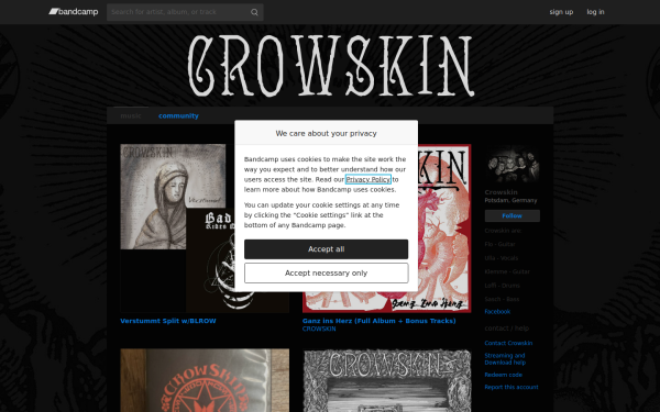 crowskin.bandcamp.com