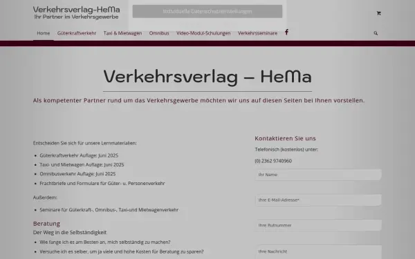 www.verkehrsverlag-hema.de