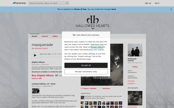 hallowedhearts.bandcamp.com