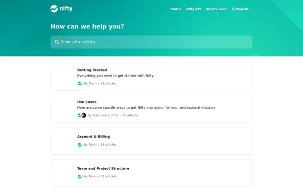 help.niftypm.com