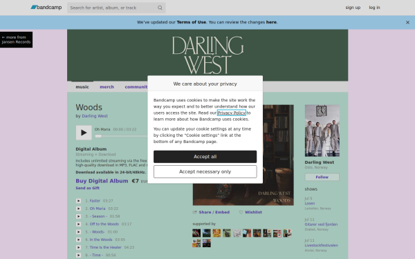 darlingwest.bandcamp.com