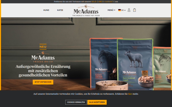 mcadamspetfoods.com