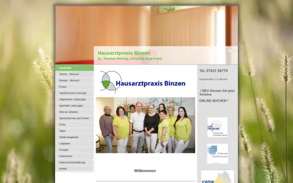 hausarztpraxis-binzen.de