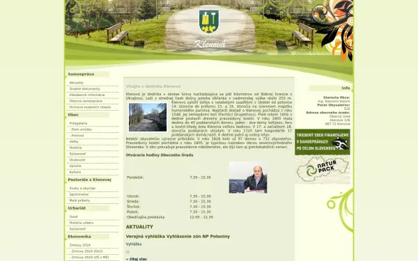 www.obecklenova.sk