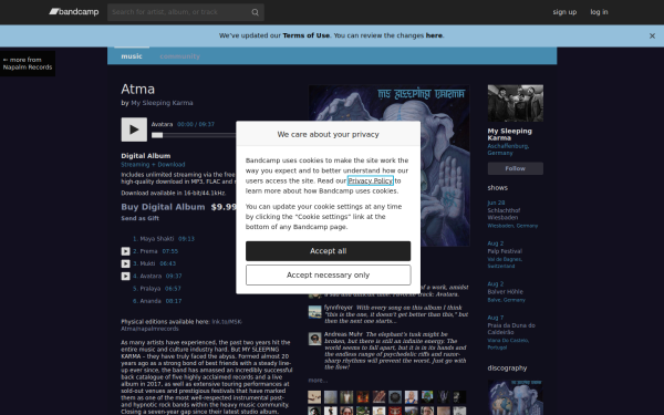 mysleepingkarma.bandcamp.com