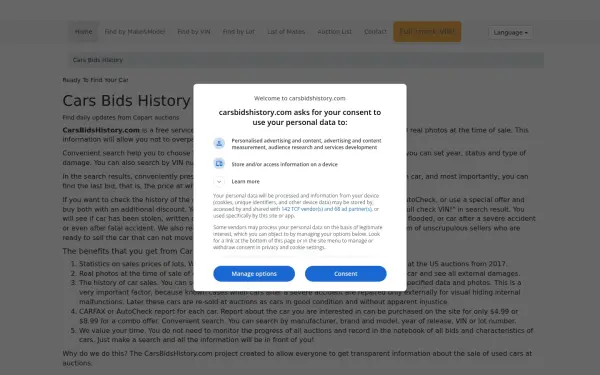 carsbidshistory.com