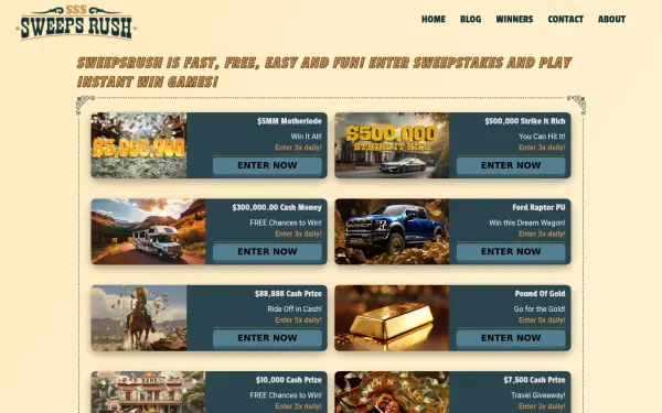 www.sweepsrush.com