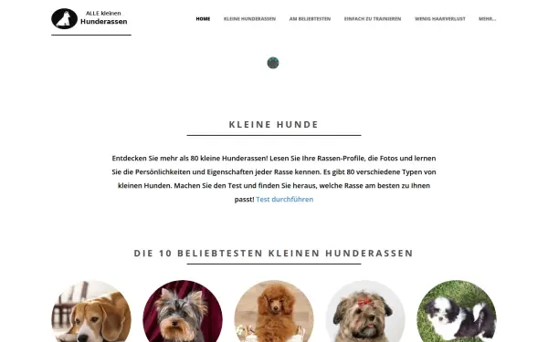www.allekleinehunderassen.de