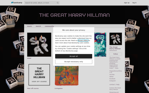 thegreatharryhillman.bandcamp.com
