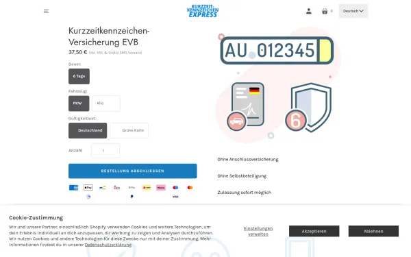 kurzzeitkennzeichen.express