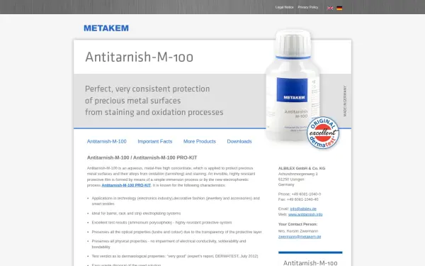 www.antitarnish.de