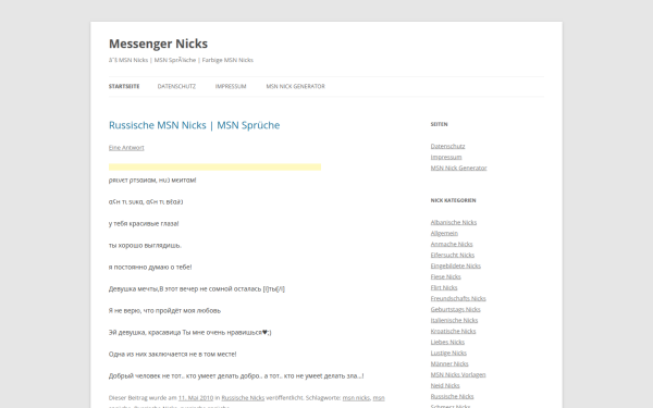 www.messenger-nicks.de