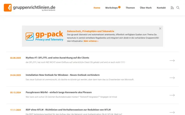 www.gruppenrichtlinien.de