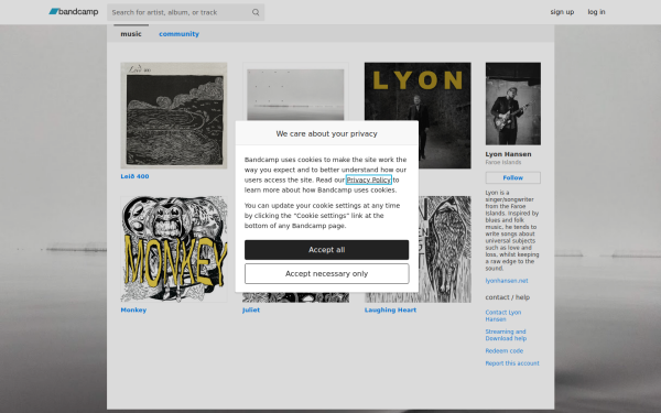 lyonhansen.bandcamp.com