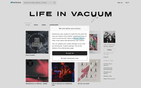 lifeinvacuum.bandcamp.com