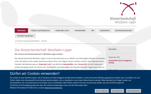 www.klosterlandschaft-westfalen.de