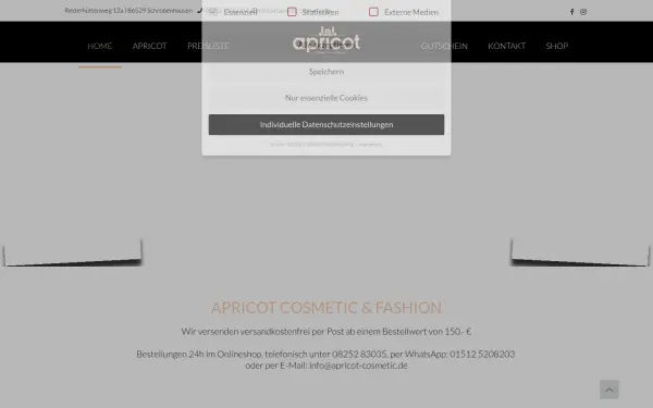 www.apricot-cosmetic.de